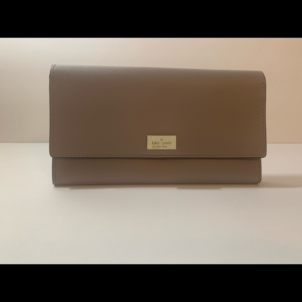 Kate Spade gray/purplish wallet (also selling matching purse)